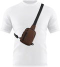 Mens Mini Sling Bag Chest Bag Shoulder Bag Women Crossbody Bag Phone Holder with Reversible Strap and Dual Pocket