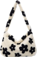 Plush Underarm Bag, Ladies Fluffy Shoulder Bag, Women  Furry Purse Fluffy Tote for Autumn and Winter
