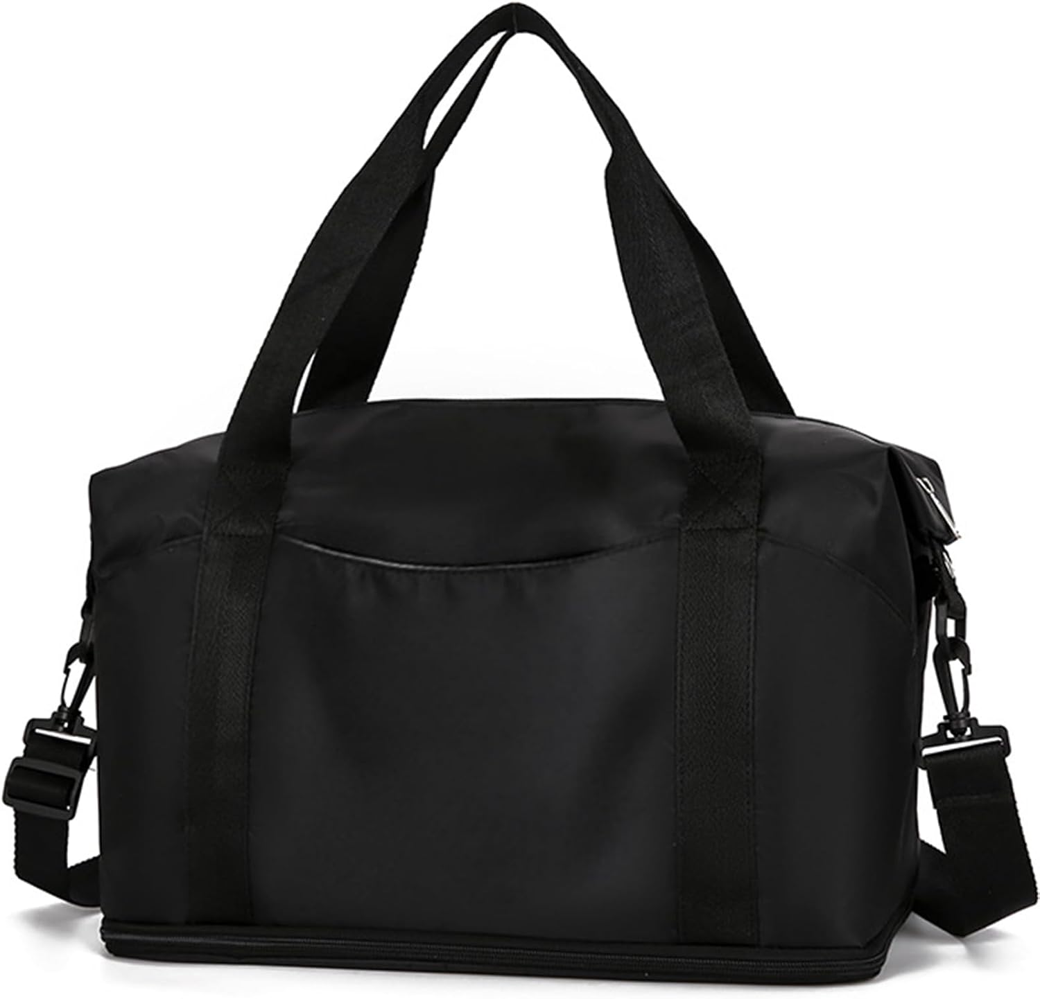 Weekender Bags for Women, Personal Item Travel Bag, Overnight Bag Luggage Bag, Foldable Sports Tote Gym Bag for Men, Travel Tote Bags with Detachable Shoulder Strap and Wet Compartment (Black),