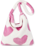 Fluffy Shoulder Plush Bags Women Ladies Tote Bag Fluffy White Furry Purse Handbag for Winter