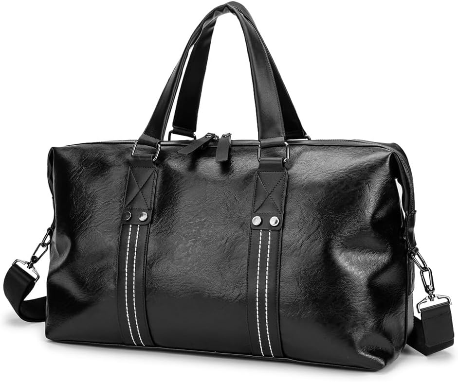 Travel Duffel Bag Waterproof Leather Weekend Bag Overnight Handbag shoulder bag