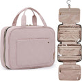 Toiletry Bag Travel Bag with Hanging Hook, Water-resistant Makeup Cosmetic Bag Travel Organizer for Accessories, Shampoo, Full-size Container, Toiletries, Baby Pink, Medium, Travel