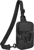 Small Sling Bag for Men, Tactical Inspired Waterproof Utility  Mini Crossbody Chest Bag for Travel Work Sport