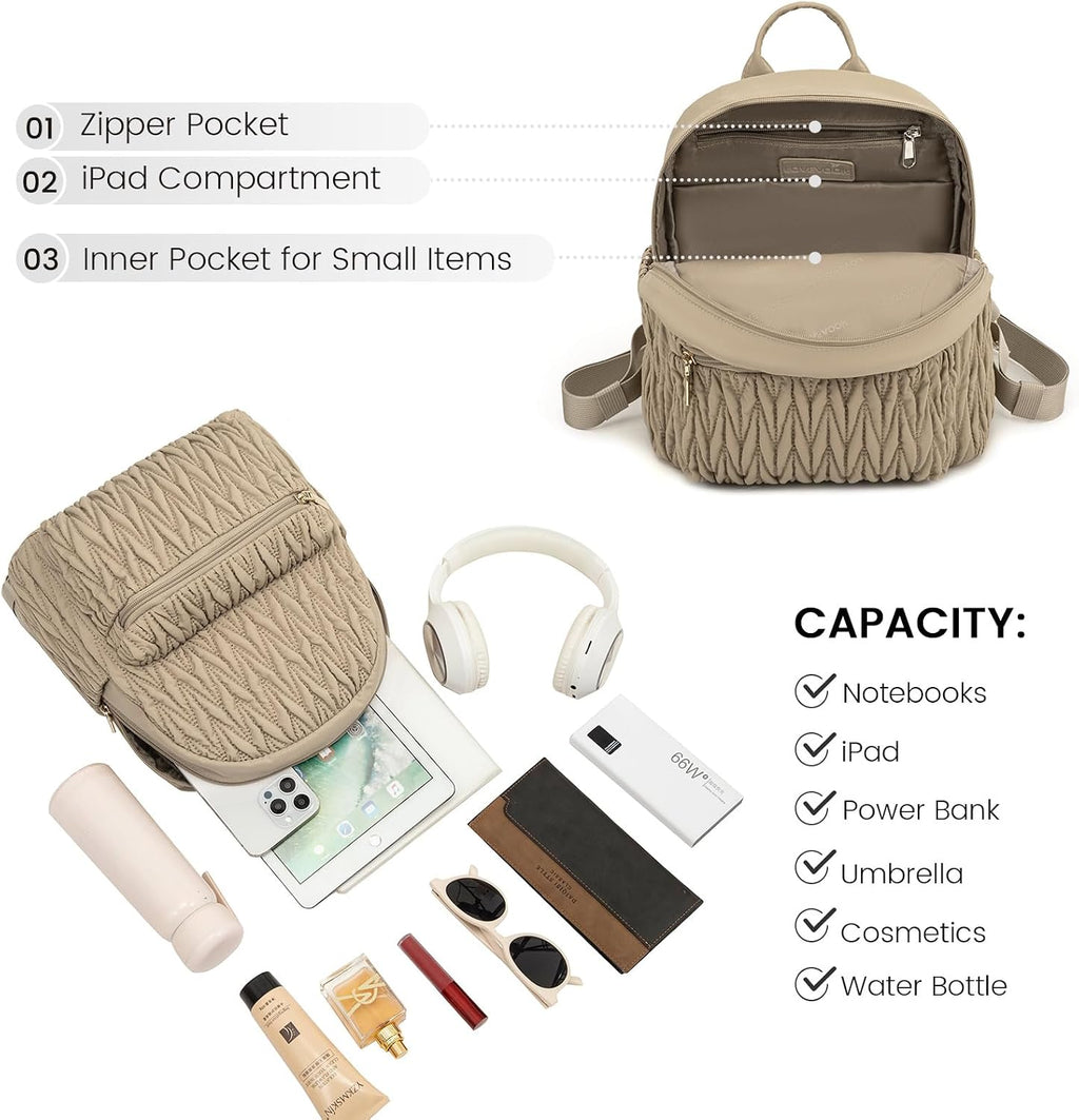 Mini Backpack for Women Light Weight Small Waterproof Backpack Purses Daily Backpack…