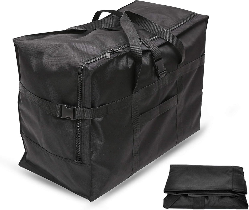 Extra Large Duffle Bag for Travel  Foldable Overnight Bag 900D Durable Carry on Travel Duffle Bags for Camping/Moving/Air Delivery/Tent/Christmas Decoration Storage