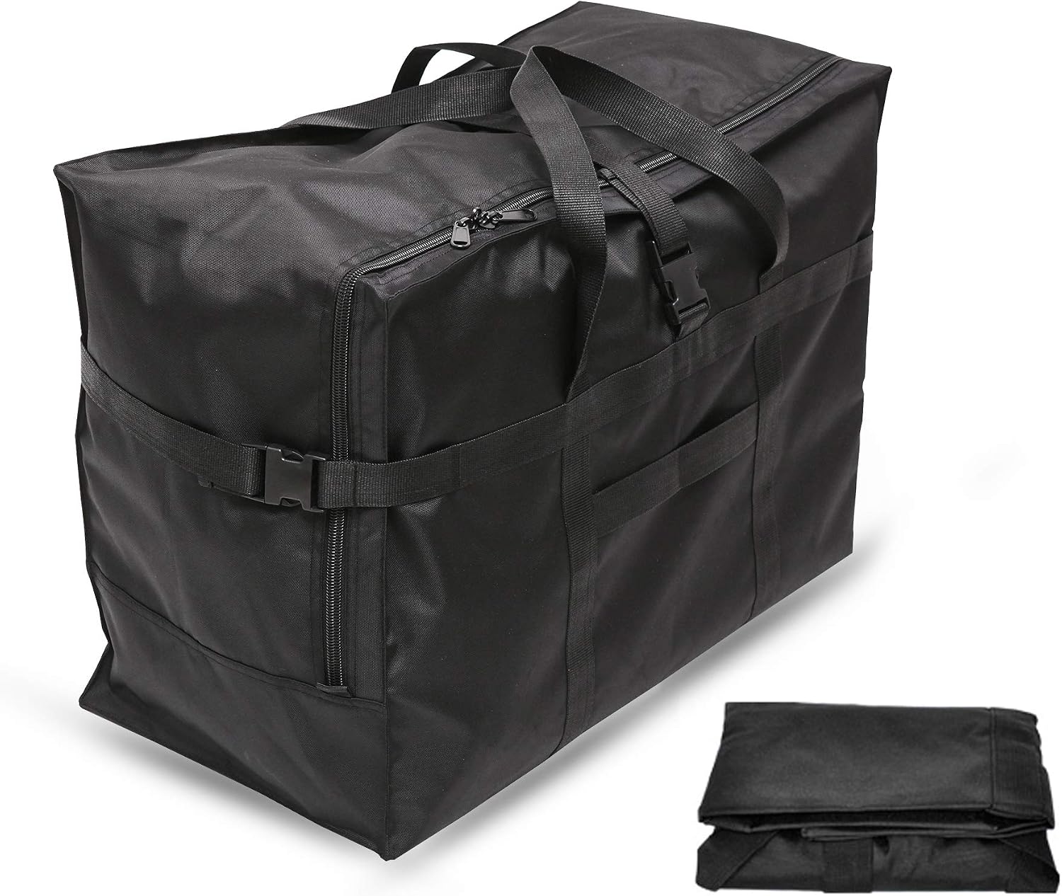 Extra Large Duffle Bag for Travel  Foldable Overnight Bag 900D Durable Carry on Travel Duffle Bags for Camping/Moving/Air Delivery/Tent/Christmas Decoration Storage