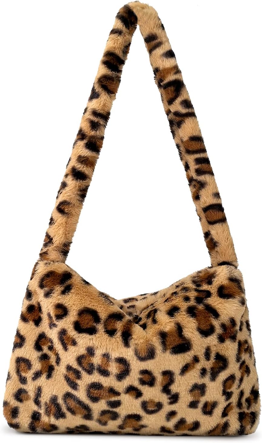 Fuzzy Tote Bag  Fluffy Shoulder Bag Women Furry Purse Large Cute Plush Bag Ladies Faux Fur Bag for Autumn and Winter