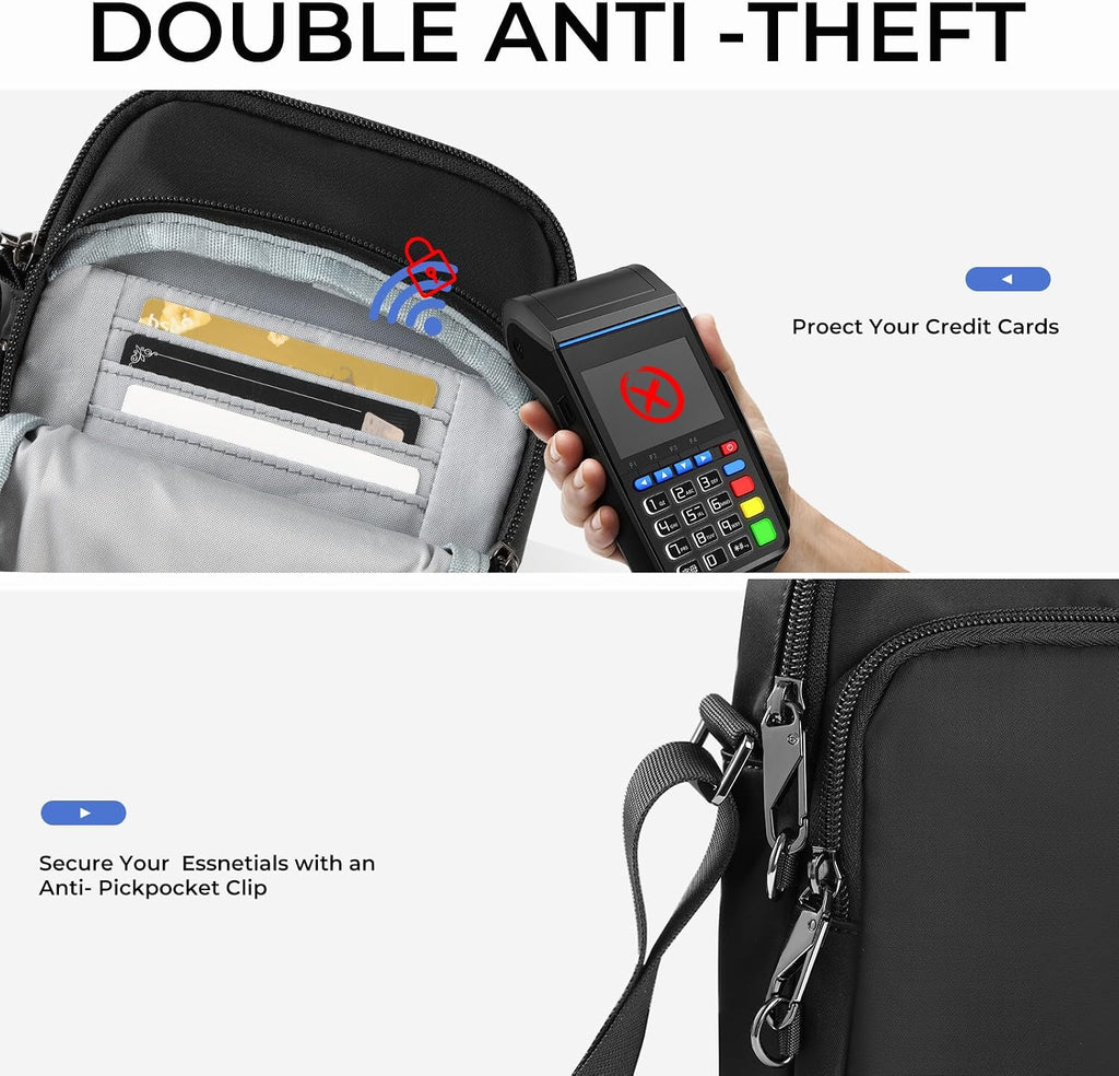 Small Crossbody Bag for Men Women, Anti-Theft Crossbody Sling Bags - Mini Shoulder Chest Bag for Travel Sports