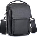 Leather Small Messenger Bag For Men Crossbody Handbag Shoulder Sling Travel Bags for Men Purse Daypack Magnetic Buckle