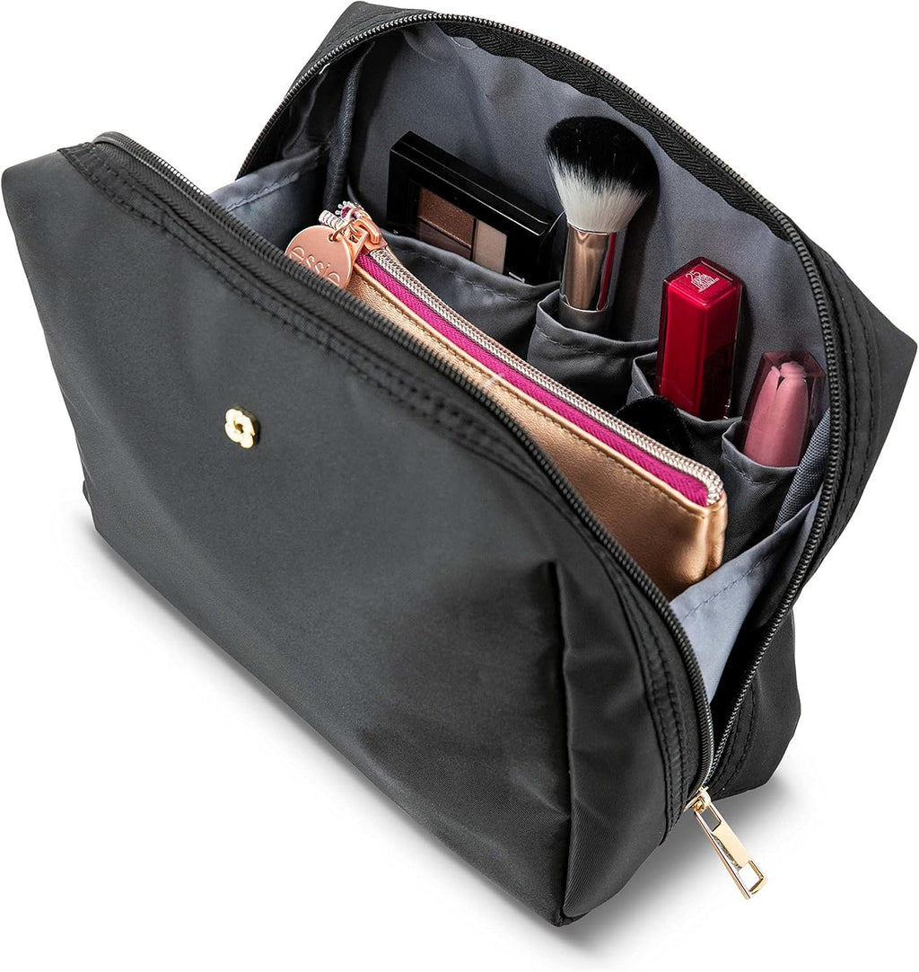 Unisex  Top Zip Travel Kit, Unisex Hanging Toiletry Bag  Kit, Black, One Size,  Top Zip Travel Kit, Unisex Hanging Toiletry Bag  Kit