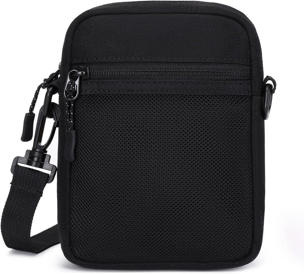 Mini Messenger Bag Crossbody Bag for Men Women, Water Resistant Small Sling Shoulder Satchel Purse for Travel Work