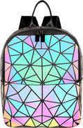 Geometric Luminous Purses and Handbags for Women Holographic Reflective Crossbody Bag Wallet