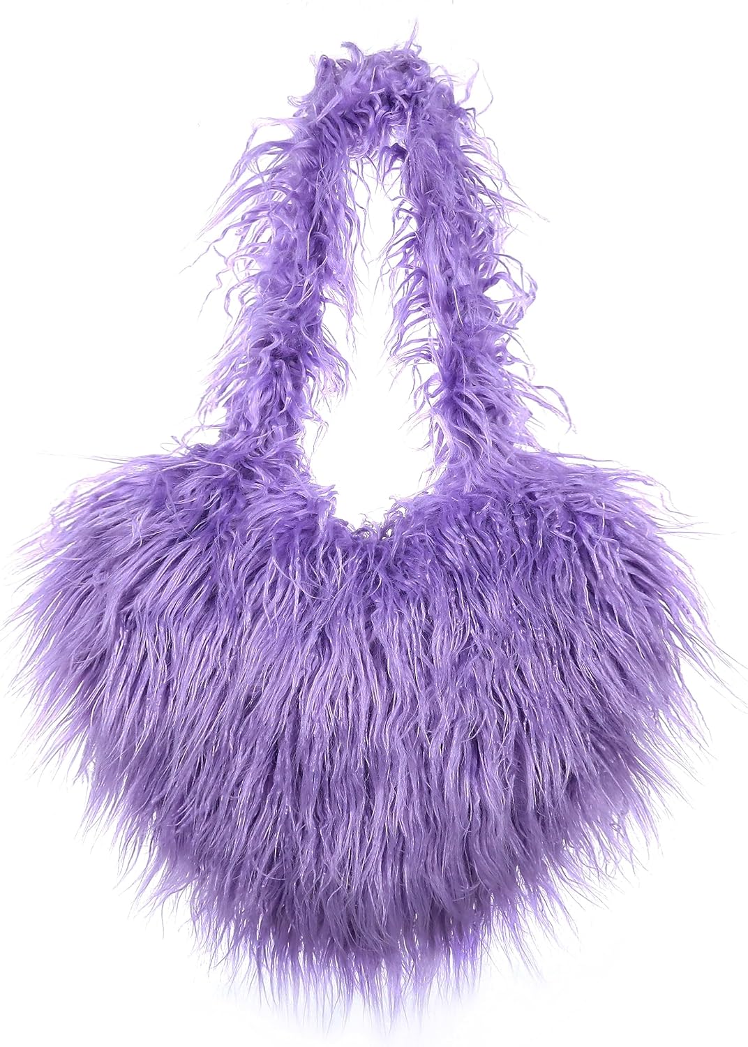 Women's Faux Fur Shoulder Bag Fleece Retro Shoulder Bag Fluffy Crossbody Bag Bag Love Shape Solid Color Purse