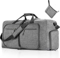 Travel Duffle Bag for Men, 65L 85L 115L Foldable Travel Duffel Bag with Shoes Compartment Overnight Bag for Men Women, A Gray, 65L, Foldable