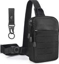 Tactical Sling Bag Small  Zipper Mens  Crossbody Work Tool Utility Bag with Tactical Keychain
