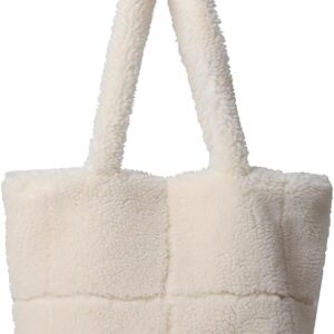 Lamb Wool Handbag for Women Soft Plush Shoulder Bag Fluffy Tote Bag Furry Top Handle Bag Cute Fuzzy  Bag