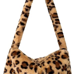 Fuzzy Tote Bag  Fluffy Shoulder Bag Women Furry Purse Large Cute Plush Bag Ladies Faux Fur Bag for Autumn and Winter