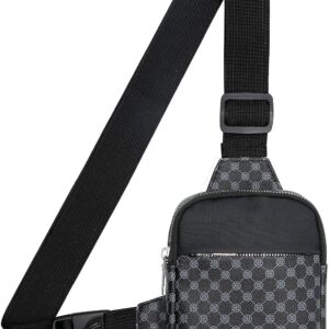 Mini Sling Bag - Women Men Vegan Leather Crossbody Phone Bag Waterproof Travel Running Chest Bag Casual Daypack